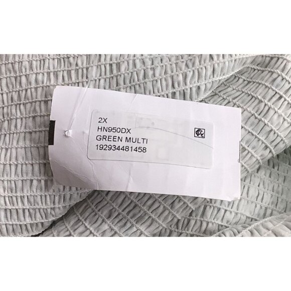 NMT English Factory Green Floral Tiered Smocked Dress 2XL - Picture 12 of 14